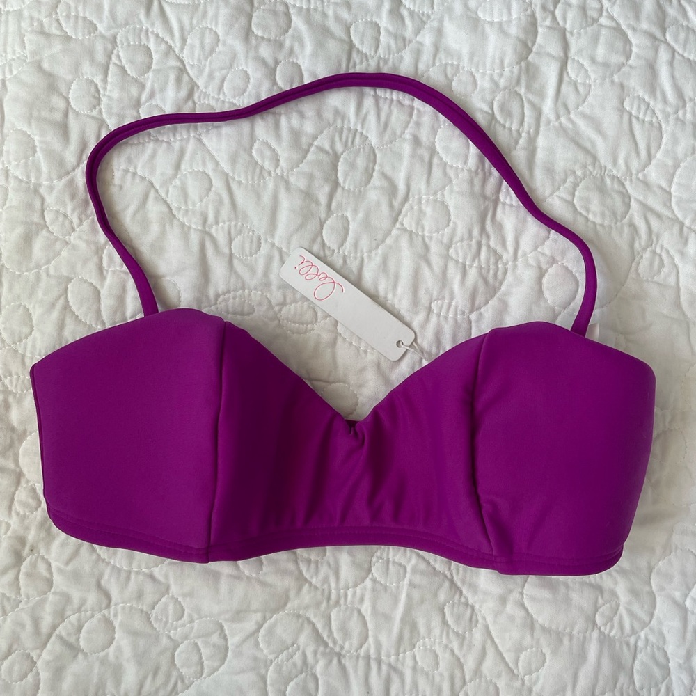 NWT Lolli Purple Halter Bikini Top